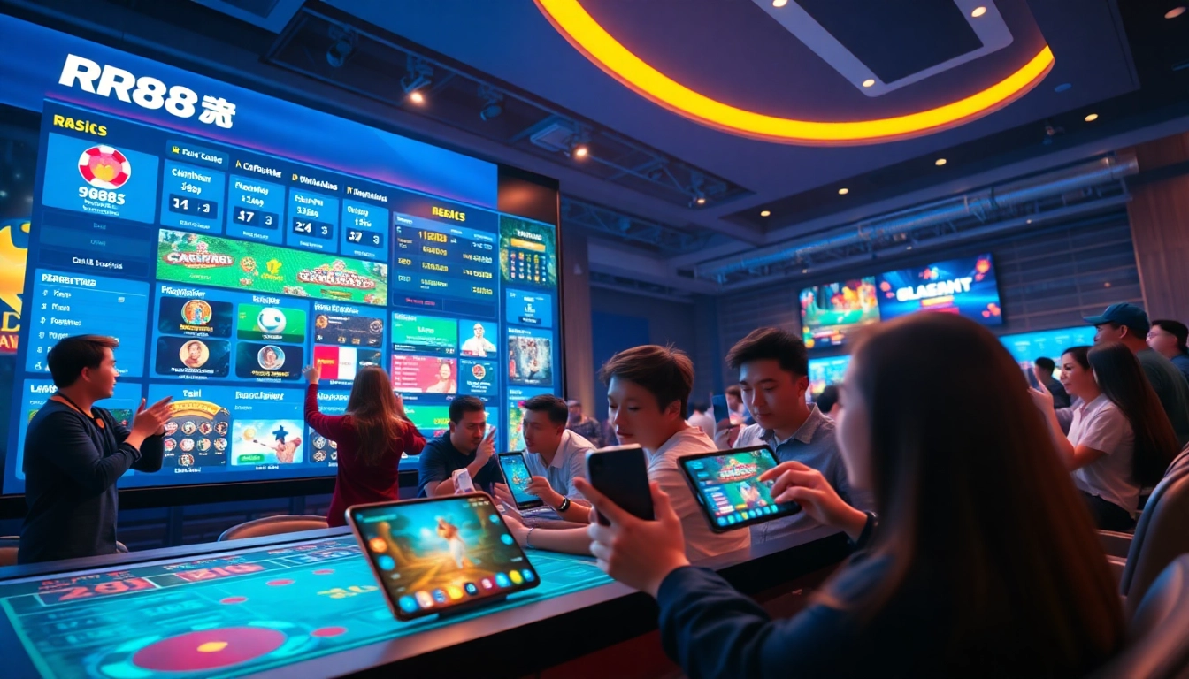 Engaged users experiencing the excitement of RR88’s online betting platform.