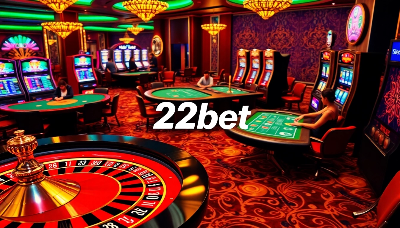Experience the excitement of 22bet with vibrant casino games and thrilling gambling action.