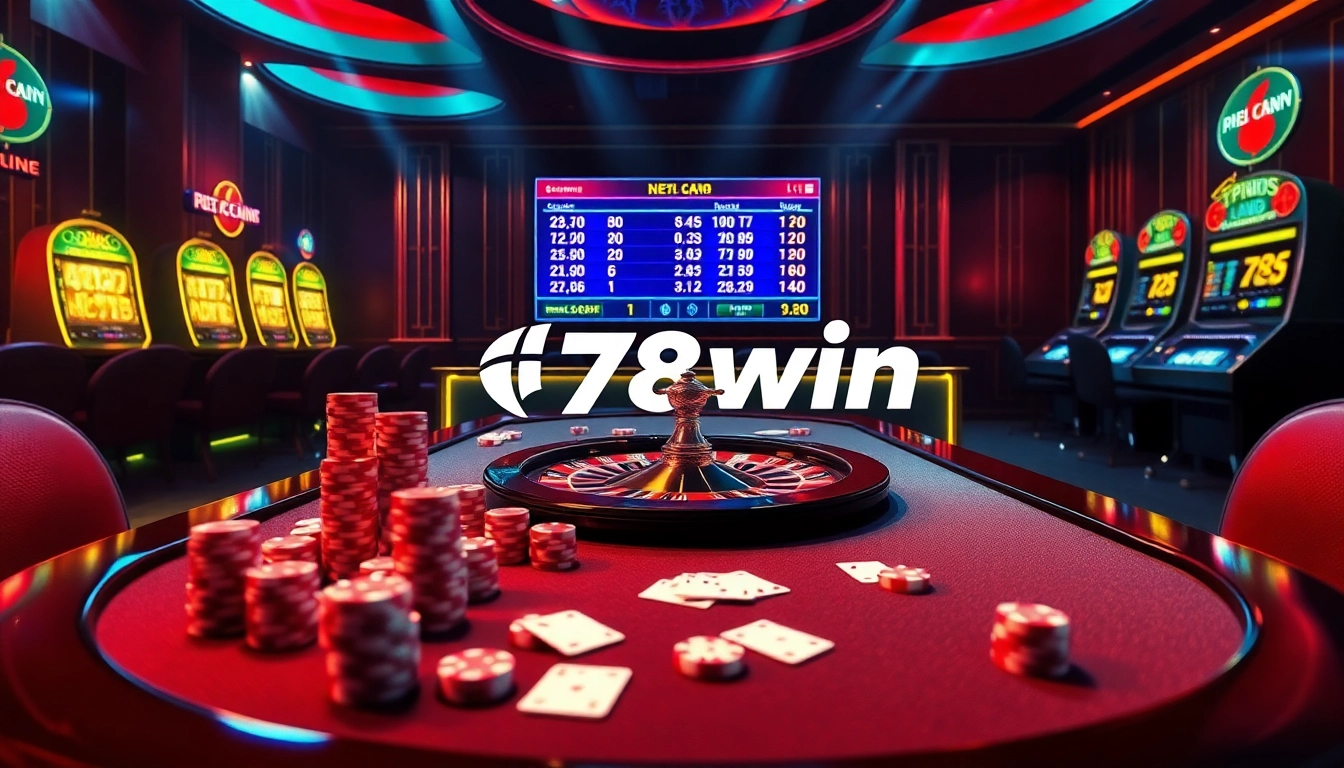 Exciting online gambling interface at nhà cái 78win showcasing vibrant casino elements.