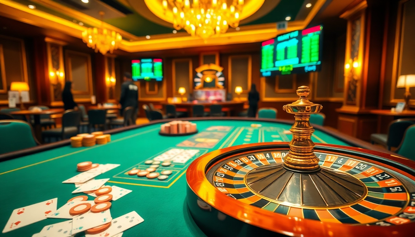 Engaging scene of kèo nhà cái strategies with casino table, chips, and betting slips.