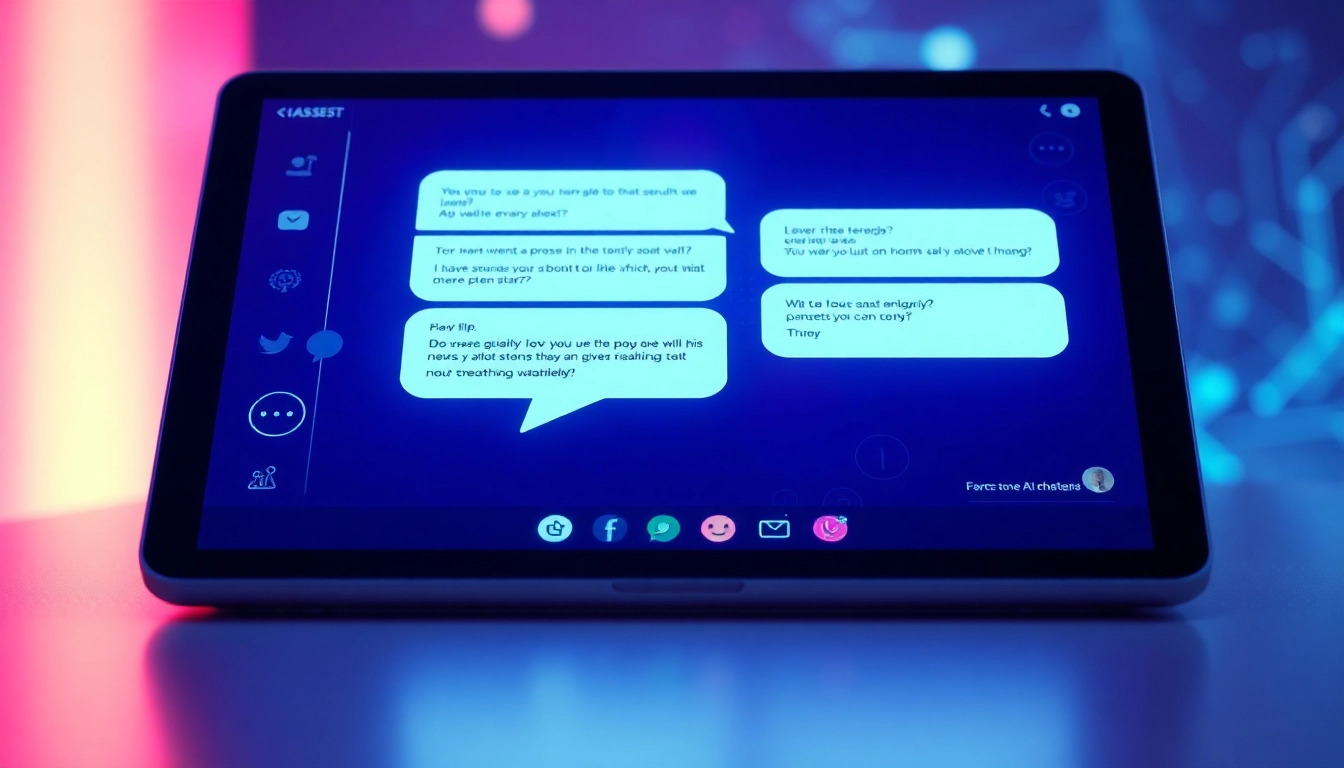 Engaging AI sex chat interface displayed on a sleek device, showcasing playful interactions.