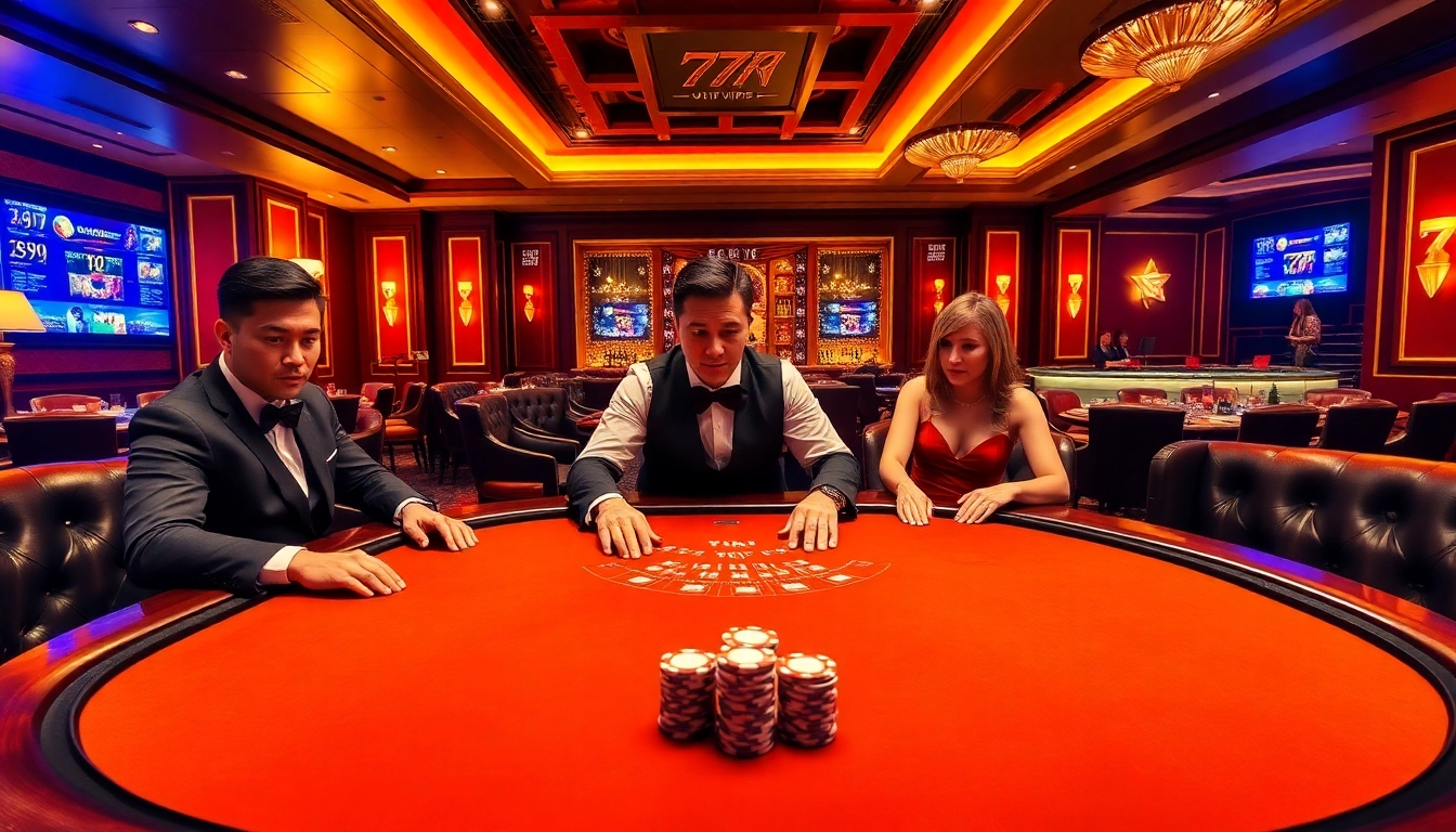 Experience the excitement of the 777VIP poker room with elegant decor and high-stakes gameplay.