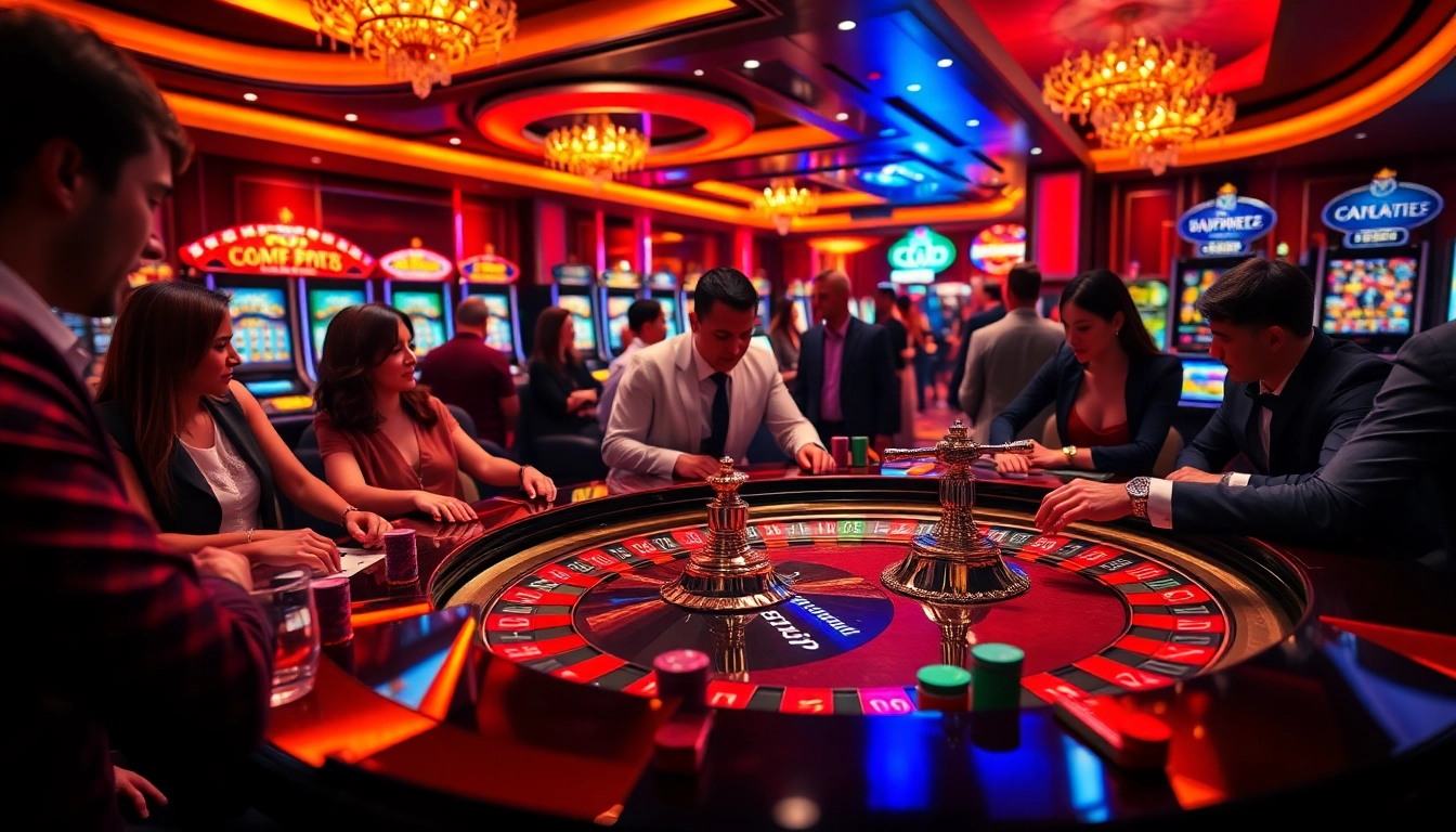 Experience the thrill of gambling at xin88 com with vibrant casino tables and engaging players.