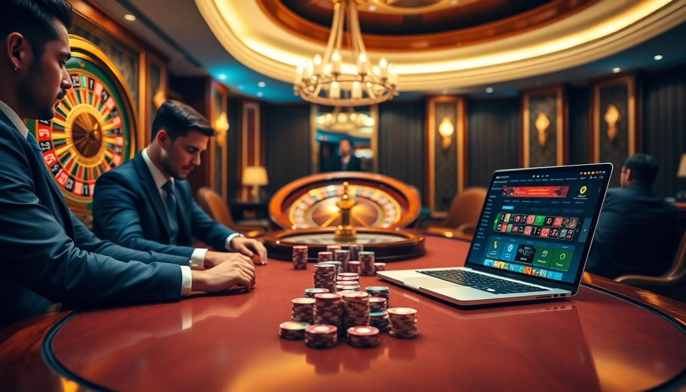 Experience the excitement of high-stakes poker at https://uu88games.com/ with colorful chips and a glamorous setting.