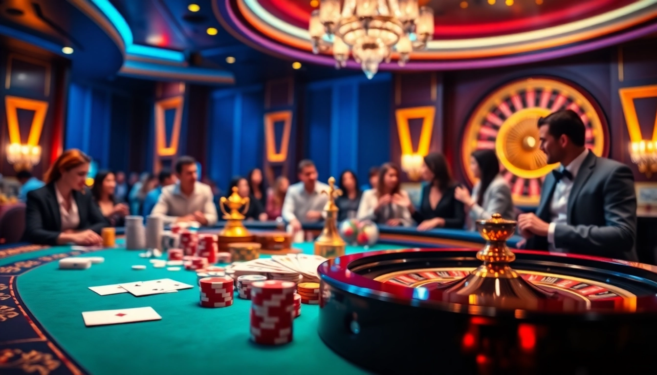 Contemporary casino scene featuring online gambling at https://xx88.pro/ with players engaged in table games.