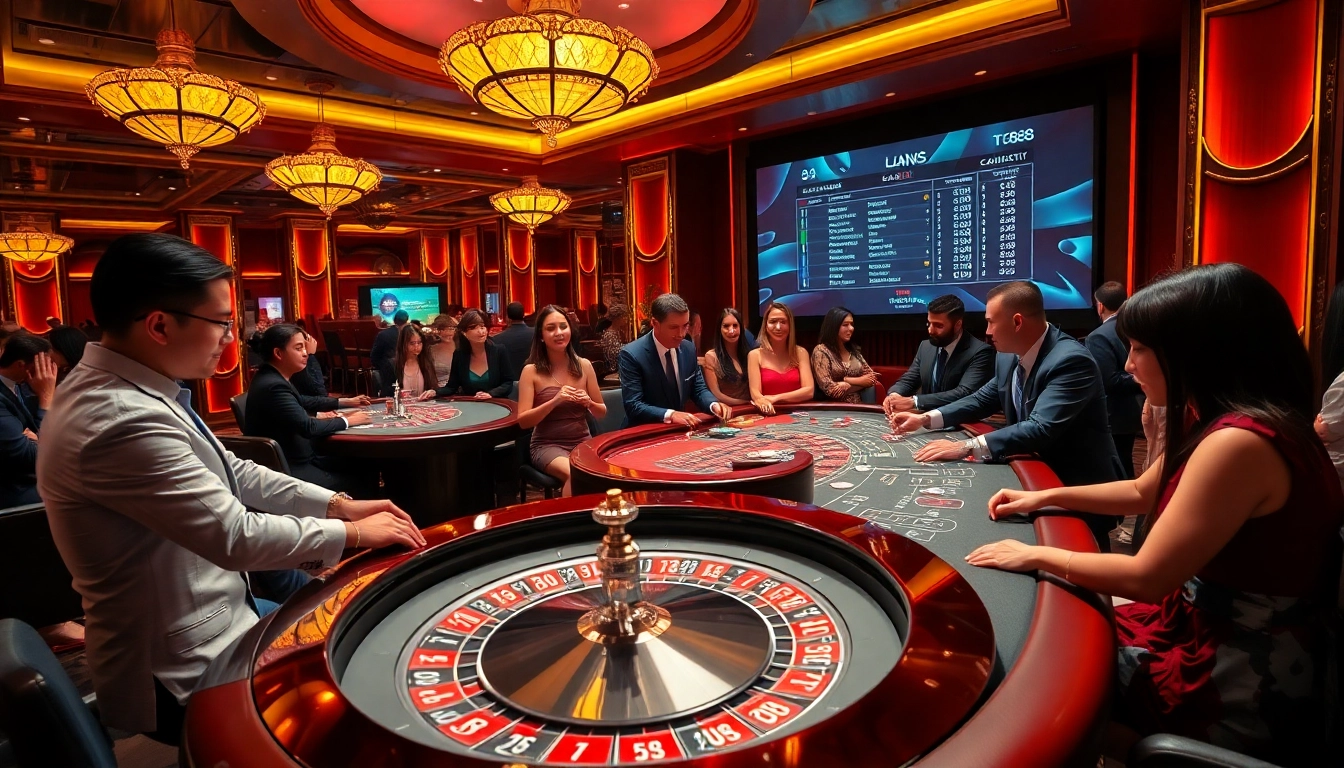Experience the excitement of TG88 casino with lively roulette and poker action.