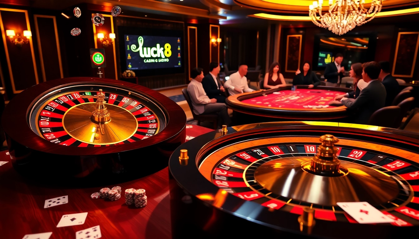 Experience the excitement of Luck8 casino with engaging games and vibrant casino visuals.