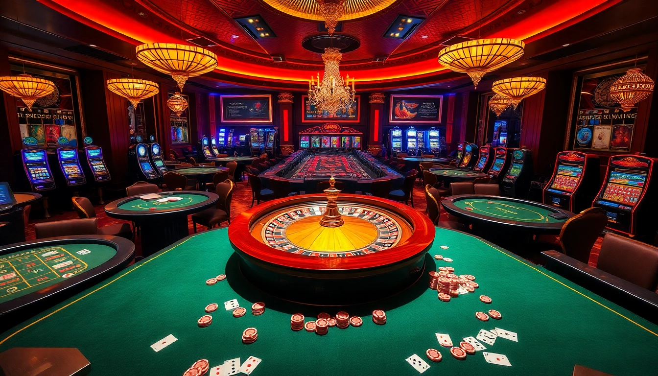 sodo66 players enjoy a vibrant casino environment, featuring poker tables and roulette wheels.
