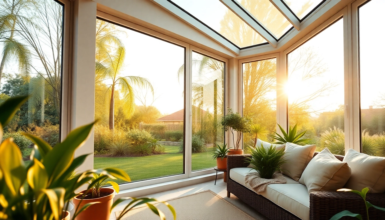 Engaging sunroom install showcasing a bright, modern design in a natural garden setting.