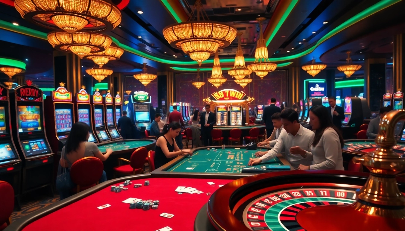 Experience the thrill of 58win game with vibrant casino action filled with players and gaming excitement.