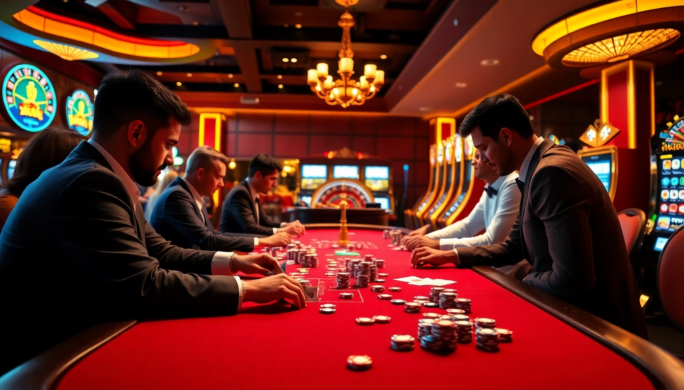 Excitement at the casino table on https://xx88.day/ with vibrant chip colors and a roulette wheel.