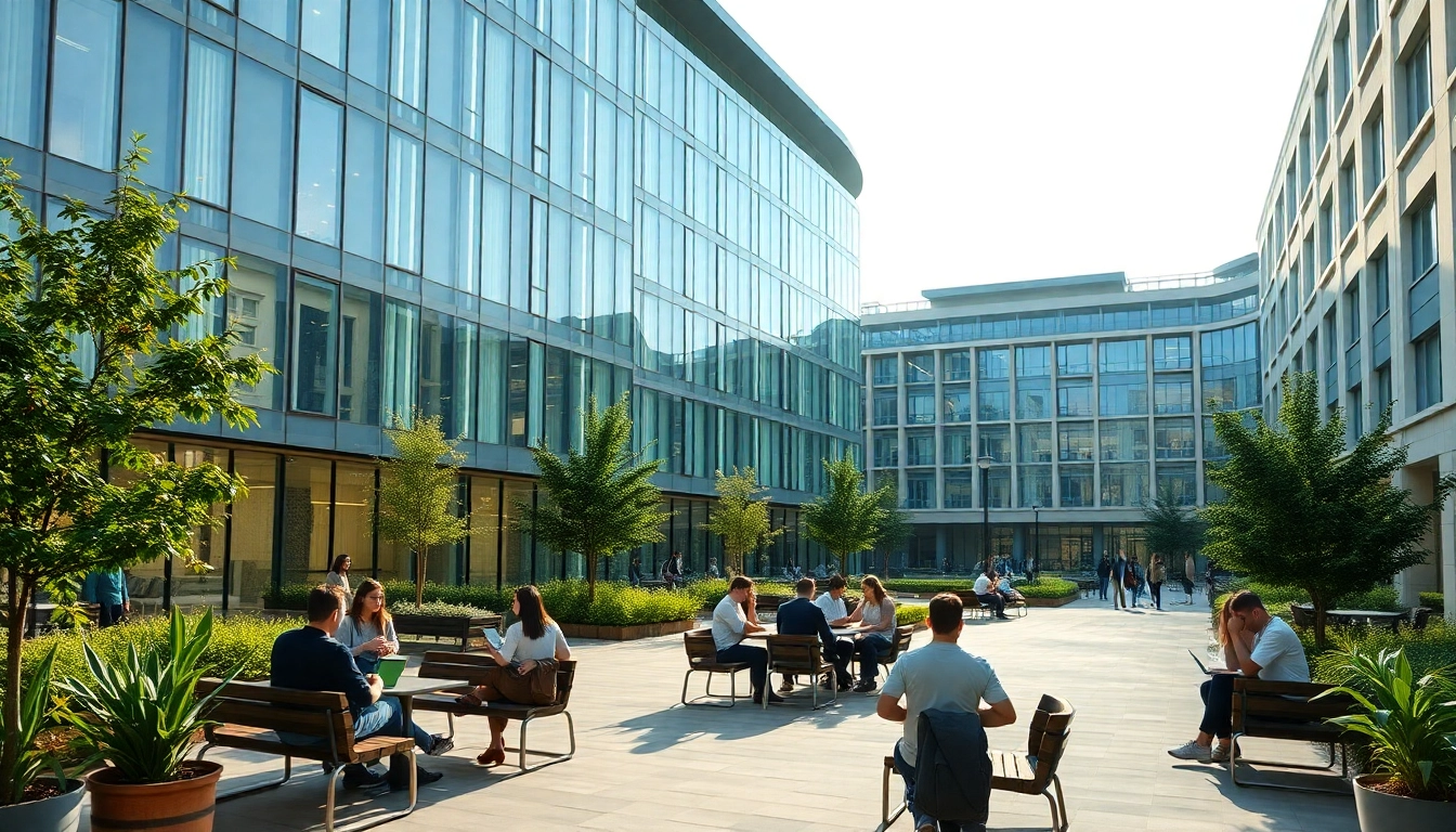 Dynamic students collaborating on campus at Bahçeşehir University, illustrating the essence of :bahcesehir university apply.