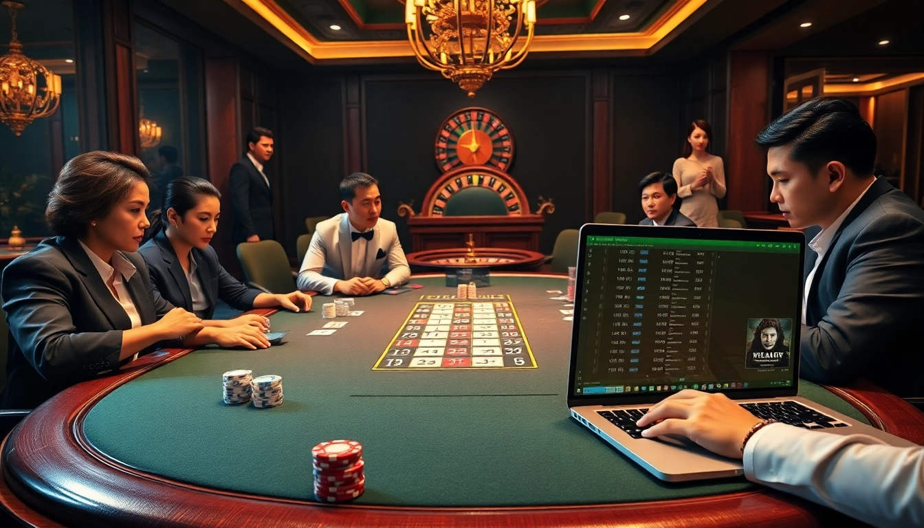 Engage in thrilling casino activities at https://tylebongdatructuyen.org/ with a luxurious poker table setting.