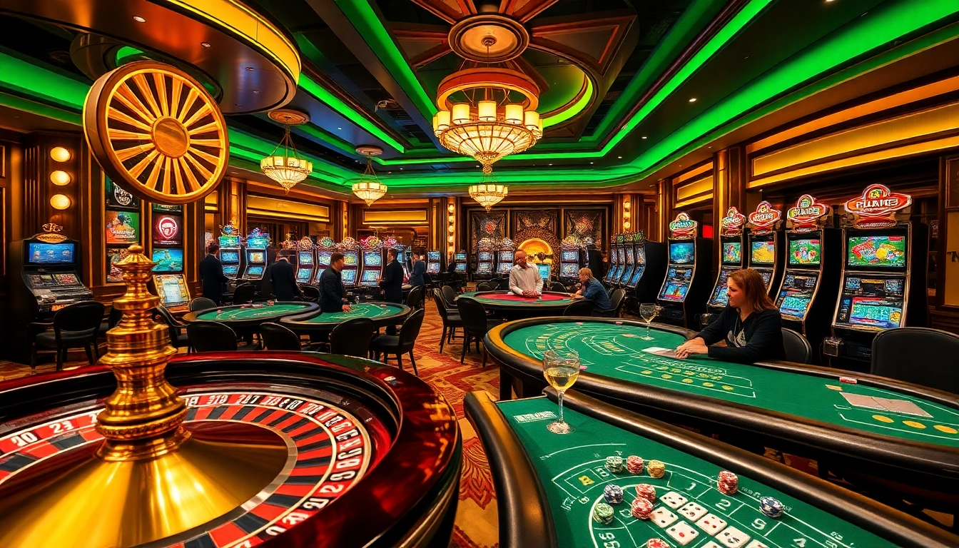 Players revel in a thrilling casino atmosphere featuring captivating slot machines, poker tables, and 88i-themed decor.