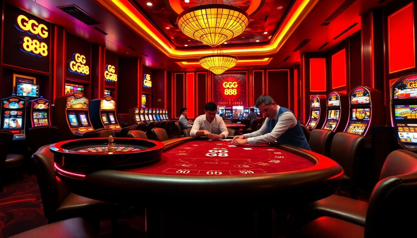 Experience top-tier gaming at GG 88's vibrant casino tables and thrilling slot machines.
