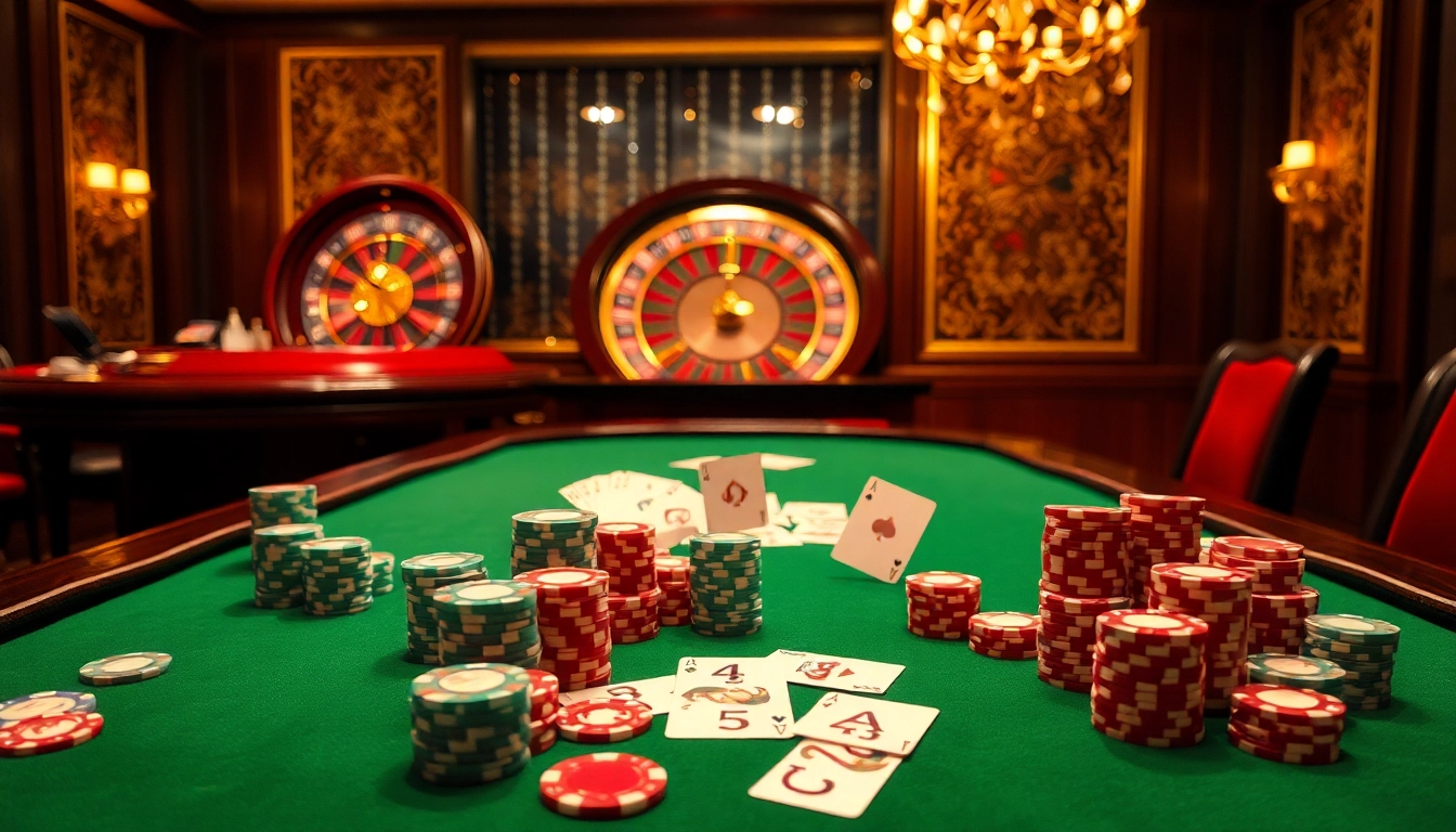 Play poker with thrilling 789b chips in a luxurious casino setting.