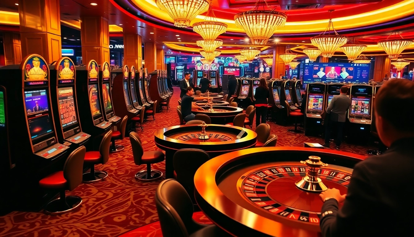 Engage with the competitive atmosphere of gambling at link mb66’s glamorous casino tables filled with players.