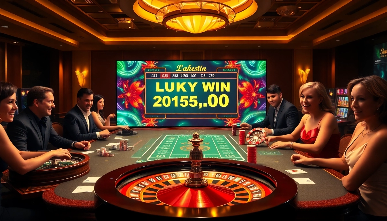 Experience the thrill of winning with the latest luckywin result on a vibrant casino display.