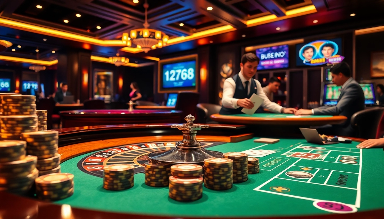 Experience the thrill of gambling with miễn trừ trách nhiệm 888now at a luxurious casino roulette table.