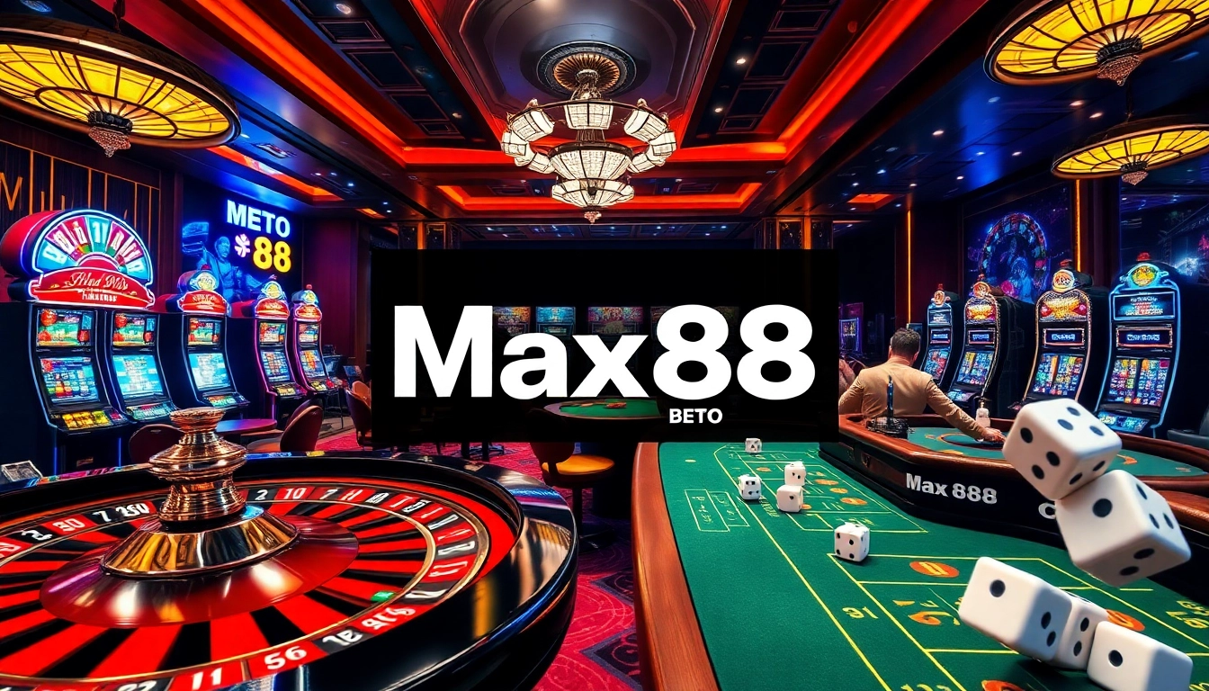 Experience the excitement of max88 with vibrant casino games and engaging players in a lively atmosphere.